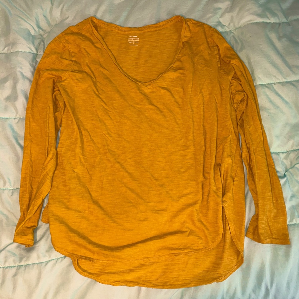 Old Navy Mustard Colored Long Sleeve XXL